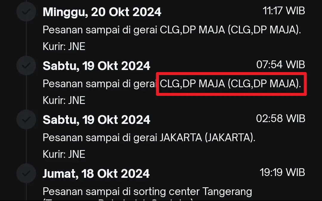 Paket Nyangkut di CLG DP Maja, Bisa Ambil Sendiri?